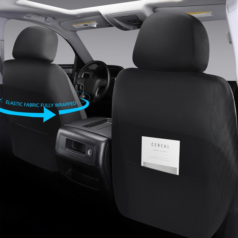 NS YOLO Leather Car Seat Covers,Universal Fit for Most Cars,SUVs and Sedans,Waterproof Luxury Leatherette Cushions, 5 Seats Protectors (Black, Full Set-5 Seats(Front and Rear)) - Image 4