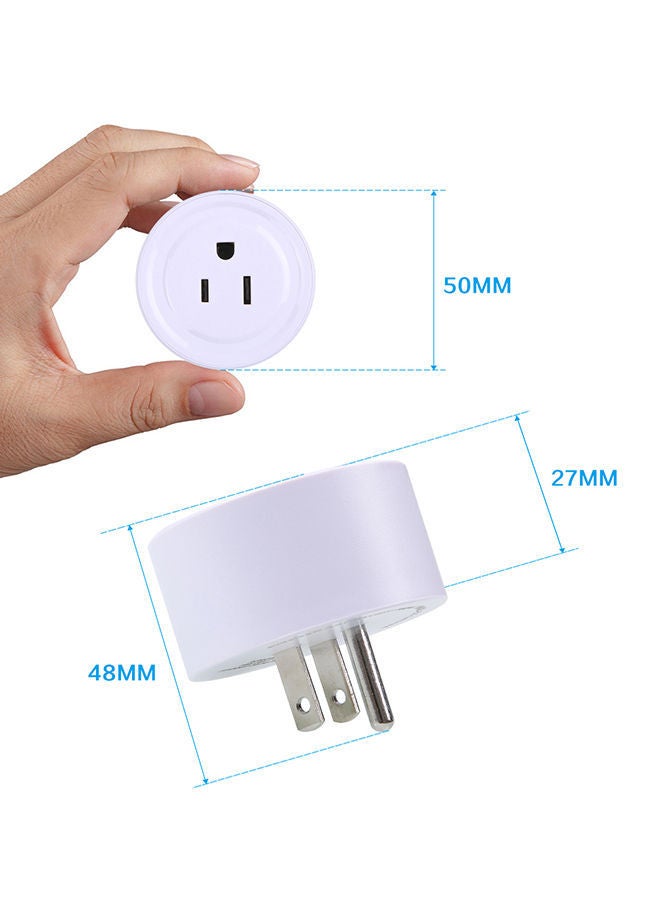NIBEMINENT 2-Piece Wifi Smart Plug White 0.152kg - Image 2