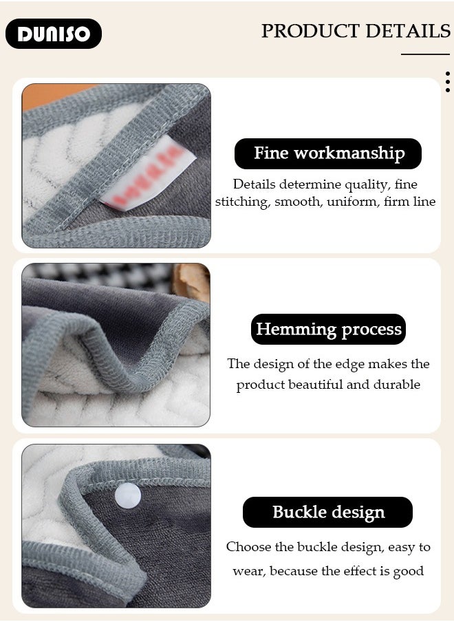 DUNISO - 2 in 1 Wearable Blanket Button Shawl, Multifunction Shoulder Warm, Fleece Wearable Blanket, Comfy Poncho Throw, Lap Blanket for Winter, Home, Office, School - Image 1