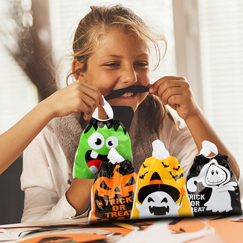 CCINEE 48PCS Halloween Goody Bags with Drawstring Tick or Treat Candy Bags for Kids Party Favor Supply - Image 5