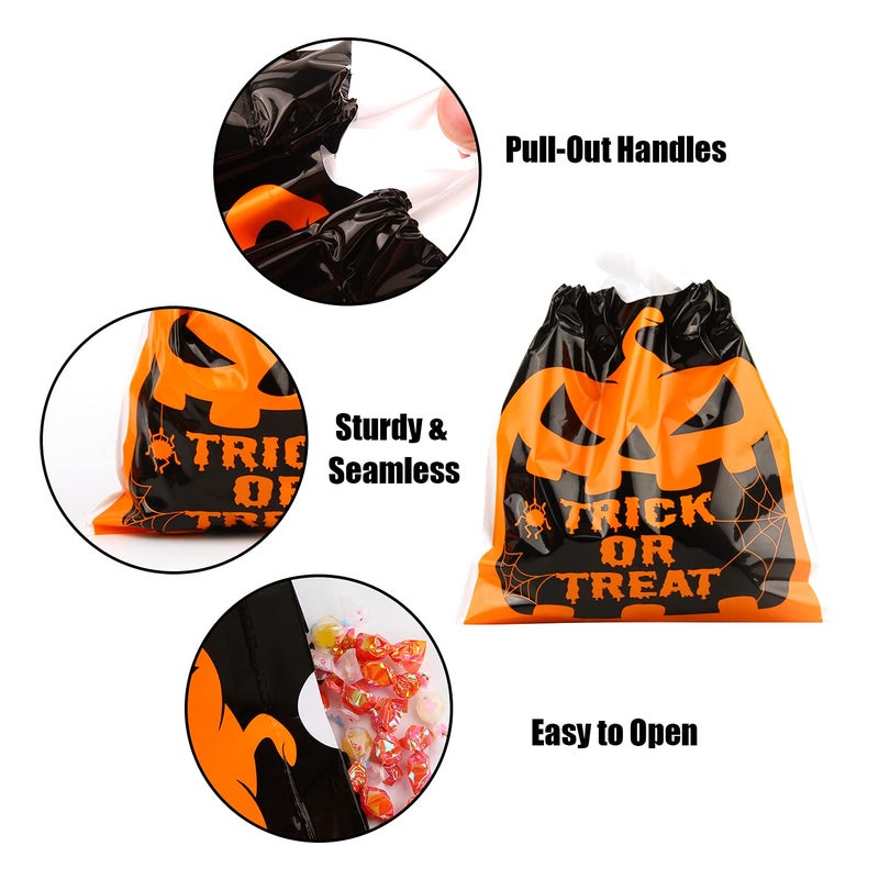 CCINEE 48PCS Halloween Goody Bags with Drawstring Tick or Treat Candy Bags for Kids Party Favor Supply - Image 4