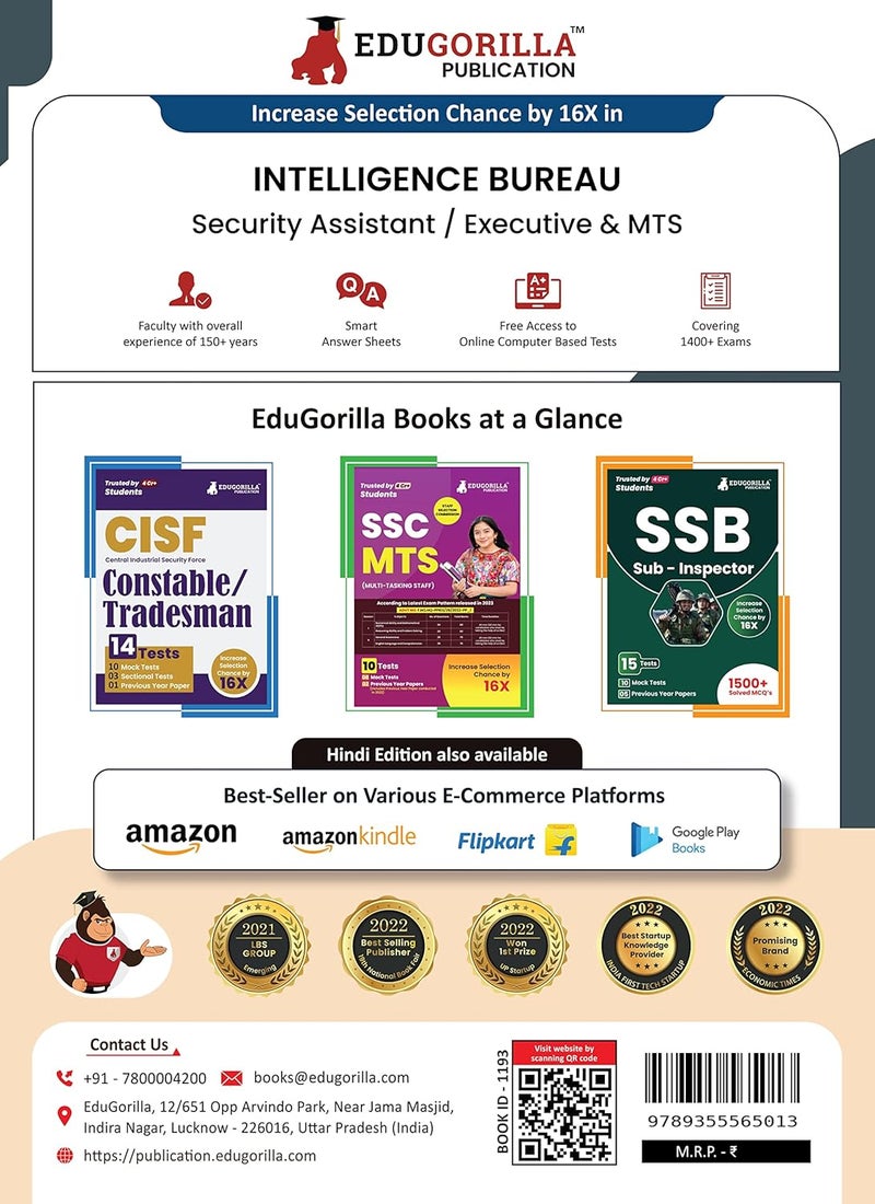 IB Security Assistant/Executive, MTS Tier 1 Book 2024 (English Edition) - 10 Full Length Mock Tests and 2 Previous Year Papers (1200 Solved Questions) with Free Access to Online Tests  - Image 2