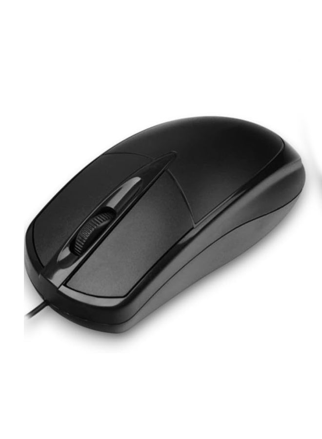 Wired Optical ideal office mouse P-11 , featuring an ergonomic design that provides ease of control and use, sensitivity 1600DPI, It connects to the computer via USB a cable for laptop and PC , it works efficiently without the need for prior settings. - Image 3