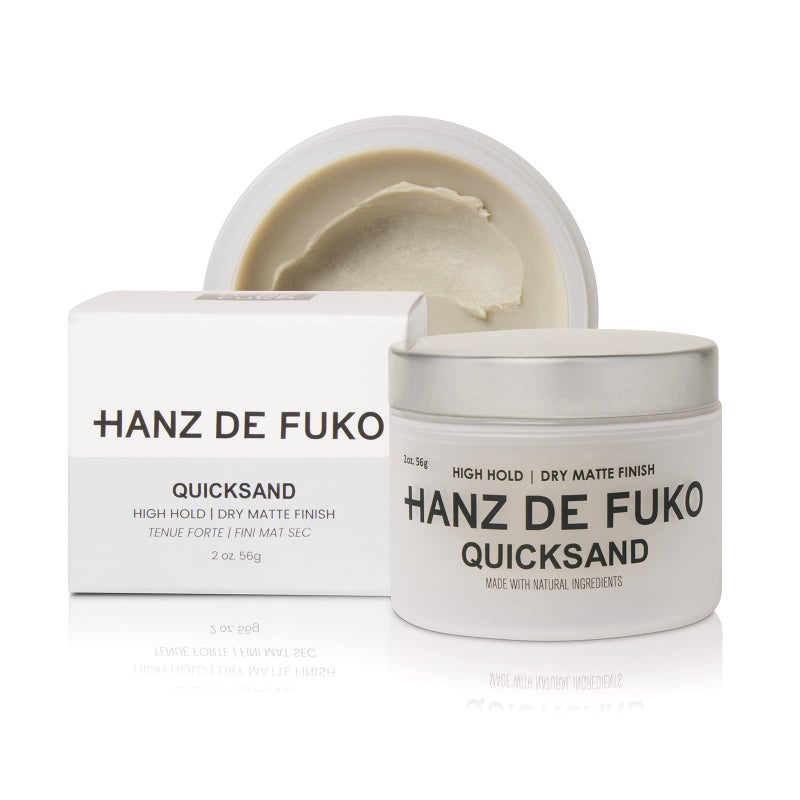 Hanz de Fuko Quicksand  Premium Mens Hair Styling Wax  Dry Shampoo for a High Hold Ultra Matte Finish  Ideal Texture Product for Thin Thick and All Hair Types  2 oz Travel Size