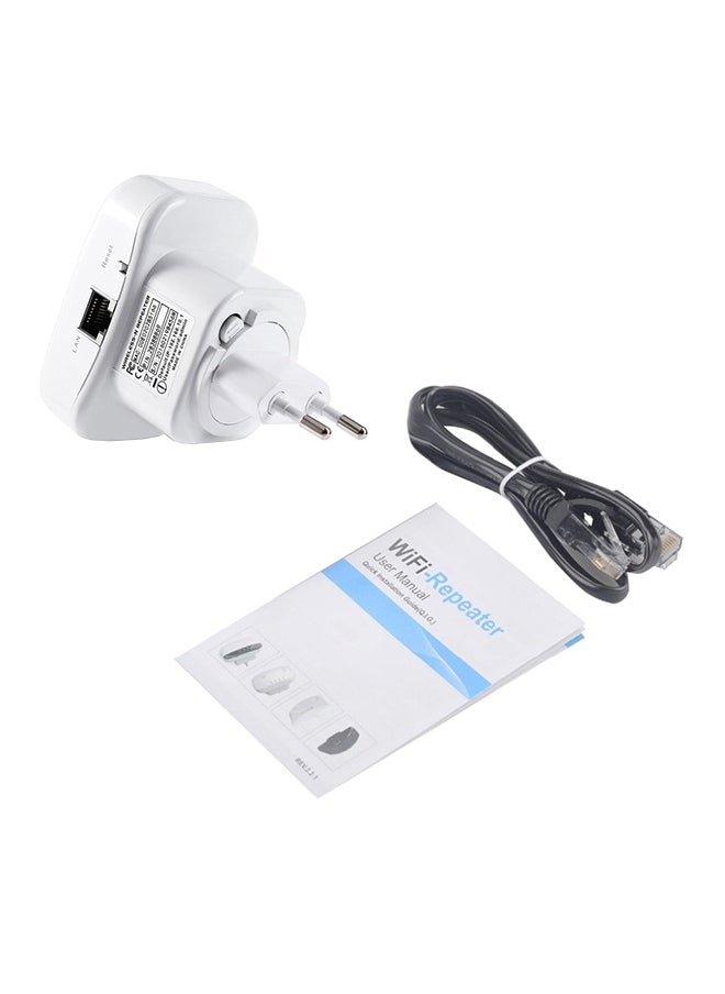 NIBEMINENT Wireless Internet Amplifier WiFi Repeater With WPS Button LAN Port White  - Image 1