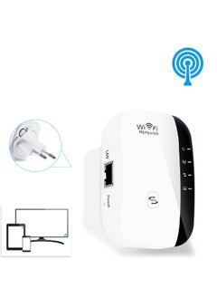 نيبمينينت مُعزِّز إنترنت لاسلكي مُكرِّر واي فاي مع زر WPS ومنفذ LAN باللون الأبيض  - Image 2