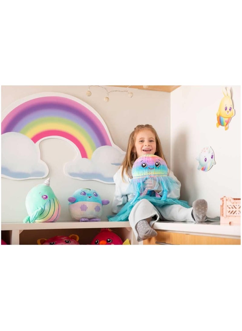 Happy Lines Gifts - Dream Beams glow in the dark - Wave 3, Juliana the jellyfish (7.5"/18cm) - Vacuum Pack w/ hangtag - Image 1