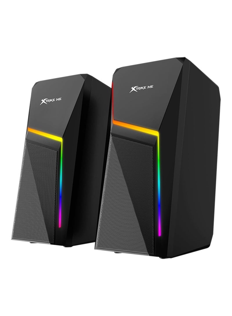 XTRIKE ME مكبر صوت ألعاب بلوتوث مزدوج الوضع SK-503 مع إضاءة خلفية RGB وصوت ستيريو - Image 2