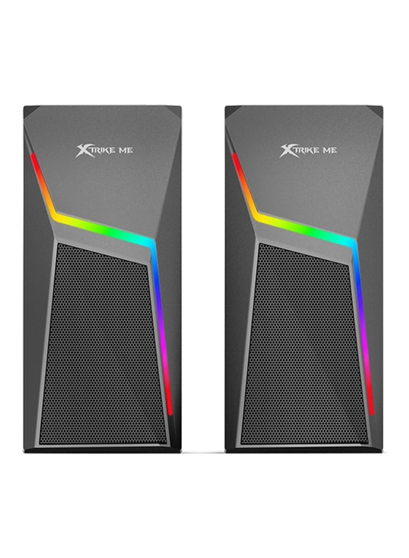 XTRIKE ME مكبر صوت ألعاب بلوتوث مزدوج الوضع SK-503 مع إضاءة خلفية RGB وصوت ستيريو - Image 3
