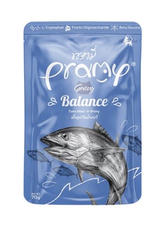 Pramy Tuna in Gravy Wet Food for Adult Cats and Kittens 70g Pramy Pouches  - Image 1