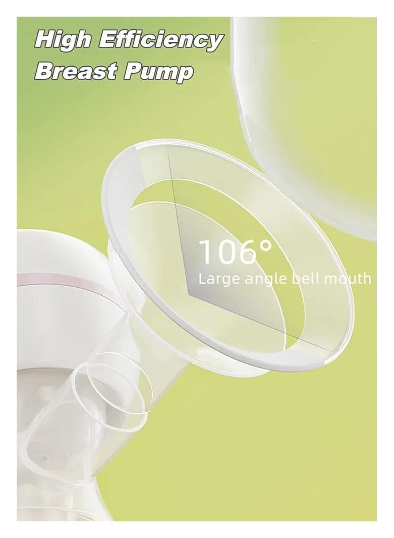 Hands-Free Electric Breast Pump – 22mm Flange, 106° Large-Angle Bell Mouth, USB Rechargeable, LED Display, Anti-Backflow, 9 Suction Levels & 2 Modes - Image 4