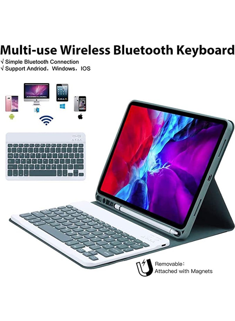 Rock Pow Keyboard Case for iPad 10.2 9th Generation 2021/ 8th Gen 2020/ 7th Gen 2019 Wireless Magnetically Detachable Keyboard and Stand Folio Case for 10.2" iPad 9th/8th/7th - Image 3
