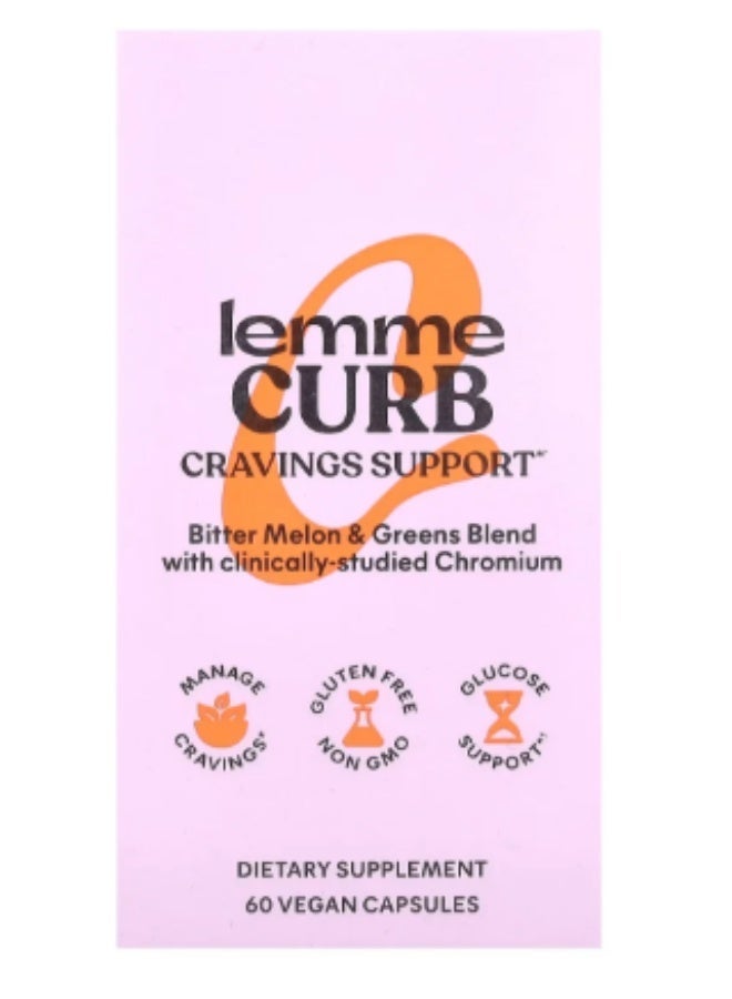 Lemme تخفيف الرغبات، تحسين استقلاب الكربوهيدرات، دعم إدارة الوزن مع الكروم بيكولينات المدروس سريرياً، البطيخ المر، القرفة السيلانية ومزيج الخضروات I خالي من الأدوية I نباتي - Image 1
