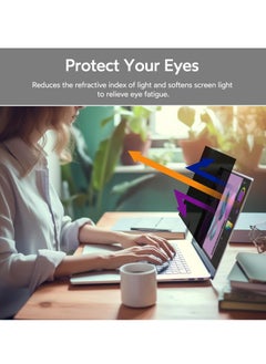 Generic فلتر شاشة خصوصية للكمبيوتر المحمول مقاس 15.6 بوصة متوافق مع HP/Dell/Acer/Asus/Samsung/Lenovo/Toshiba، لشاشة خصوصية الكمبيوتر المحمول العريضة مقاس 16:9 مقاس 15.6 بوصة وواقي مضاد للوهج  - Image 5