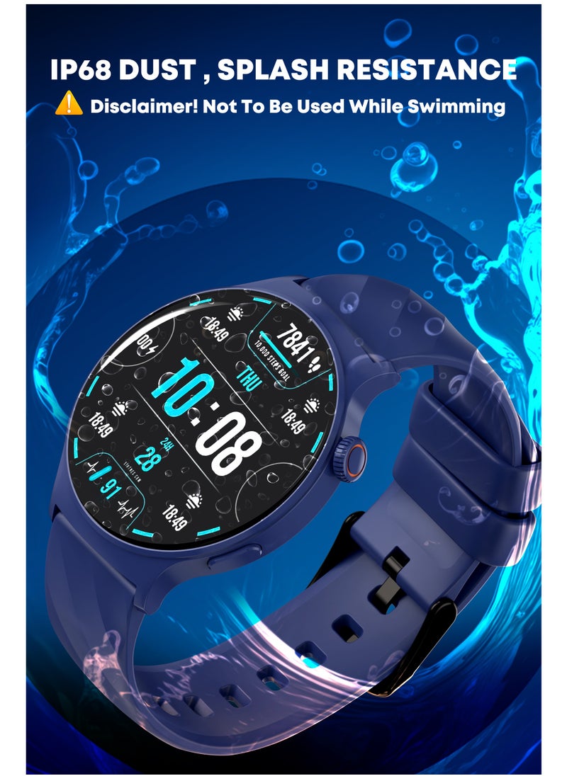 Faster - Smart Watch 3 Pro - 1.43” AMOLED Display, Bluetooth Calling, Fitness Tracker, Sports Modes, Heart Rate & Sleep Monitor, IP68 Waterproof, 250mAh Battery, Compatible with Android & iOS - Image 1