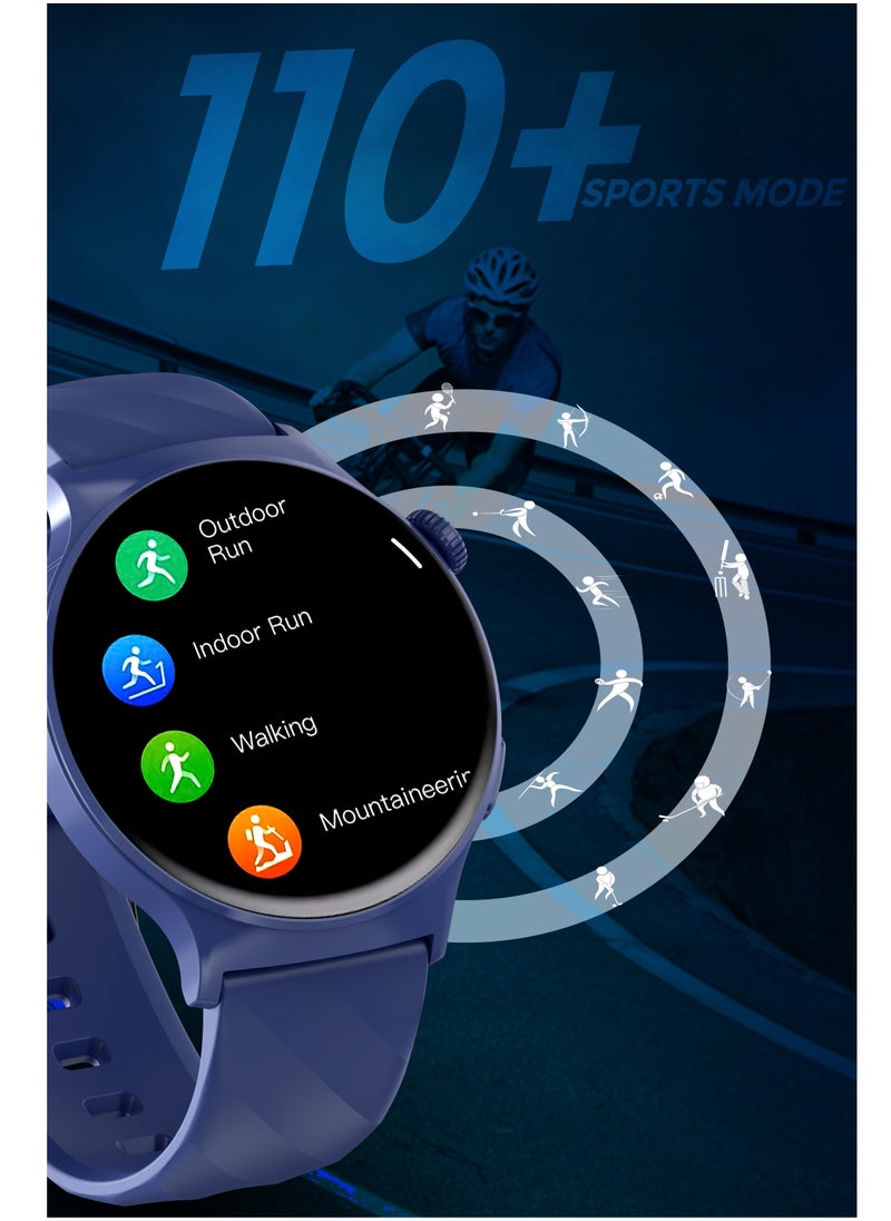 Faster - Smart Watch 3 Pro - 1.43” AMOLED Display, Bluetooth Calling, Fitness Tracker, Sports Modes, Heart Rate & Sleep Monitor, IP68 Waterproof, 250mAh Battery, Compatible with Android & iOS - Image 1
