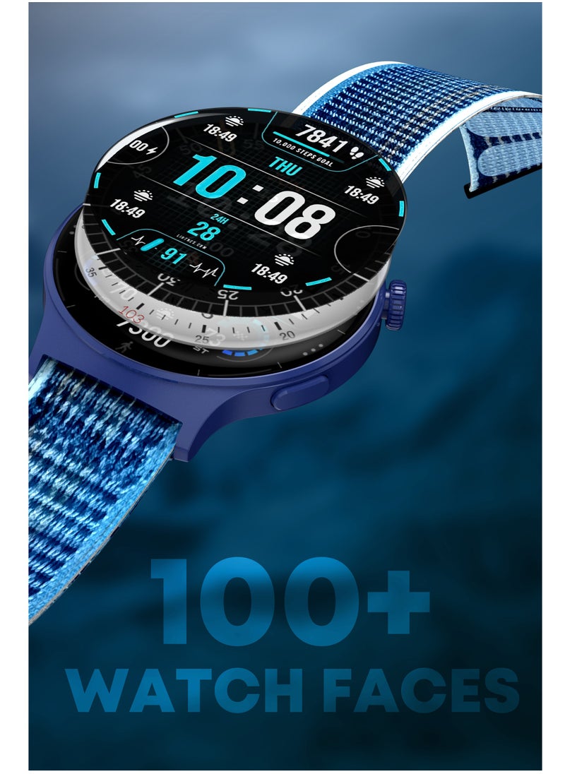 Faster - Smart Watch 3 Pro - 1.43” AMOLED Display, Bluetooth Calling, Fitness Tracker, Sports Modes, Heart Rate & Sleep Monitor, IP68 Waterproof, 250mAh Battery, Compatible with Android & iOS - Image 1