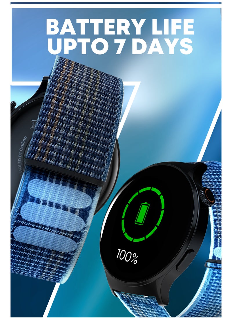 Faster - Smart Watch 3 Pro - 1.43” AMOLED Display, Bluetooth Calling, Fitness Tracker, Sports Modes, Heart Rate & Sleep Monitor, IP68 Waterproof, 250mAh Battery, Compatible with Android & iOS - Image 1