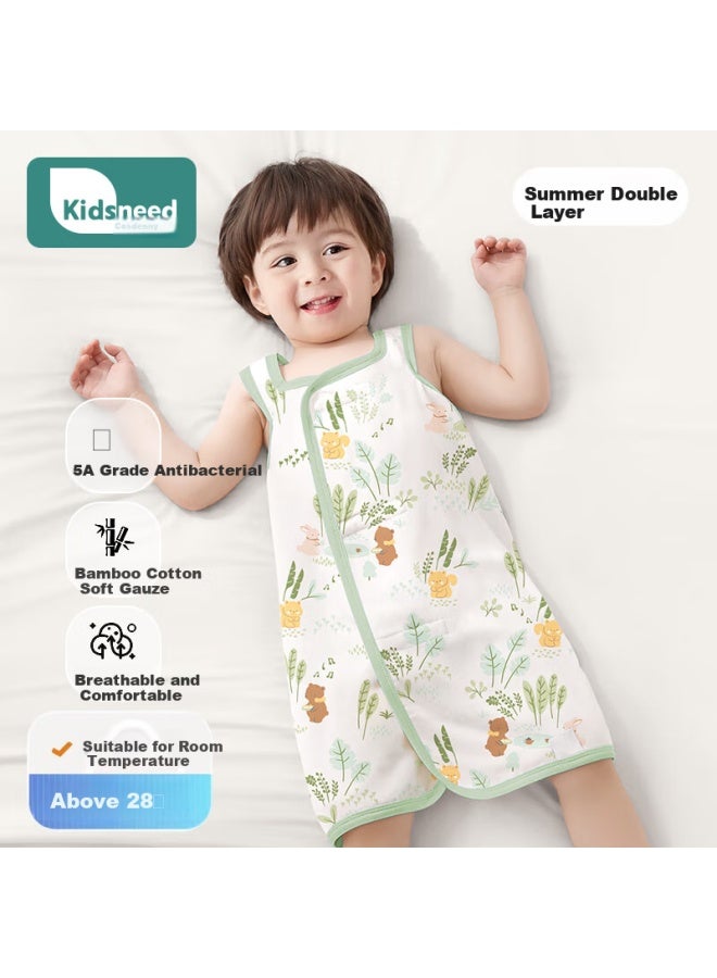 Kidsneed Baby Romper Newborn Clothes Summer Thin Bamboo Cotton Gauze Baby Crawling Suit Children's Pajamas Size 80 - Image 2