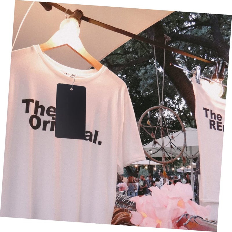 Durable PVC Plastic Hanging Tags With Iron Gourd Pins 400pcs Black 5x9cm For Office Events And Conferences - Image 4