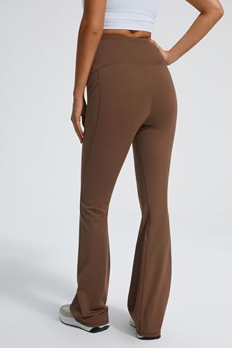 JOYSPELS Smooth Feeling Flare Maternity Leggings Over The Belly with Pockets Soft Bootcut Pregnancy Yoga Pants - Image 3