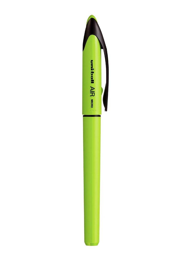 Uniball uni-ball Air UBA188ELM Roller Ball Pen (Green Body Blue Ink, Pack of 3) - Image 3