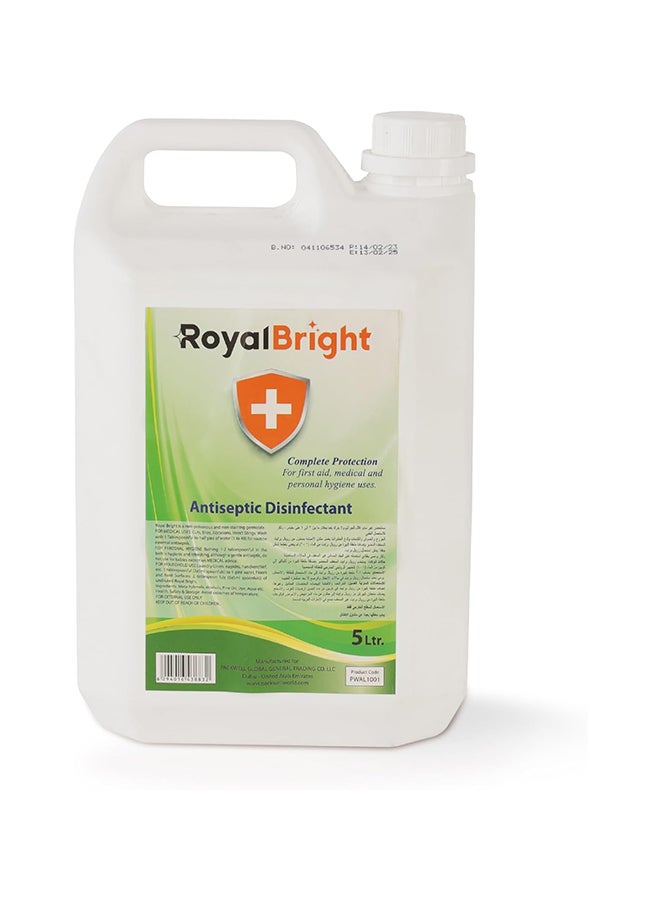 Royalbright Antiseptic Disinfectant Liquid 5 liter Antiseptic For Everyday Use, Suitable for Home, Office and Commercial Space Use| Perfect for Medical Use, Personal Hygiene, Household Use, First Aid