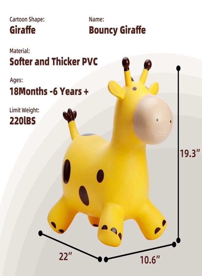 EVERICH TOY Giraffe Bouncy Horse Hopper for Toddlers, Bouncy Animals Jumping Horse, Inflatable Ride on Bouncer Hopping Toys Gifts for Boys Girls 18 Months 2 3 4 5 6 Years Old - Image 4