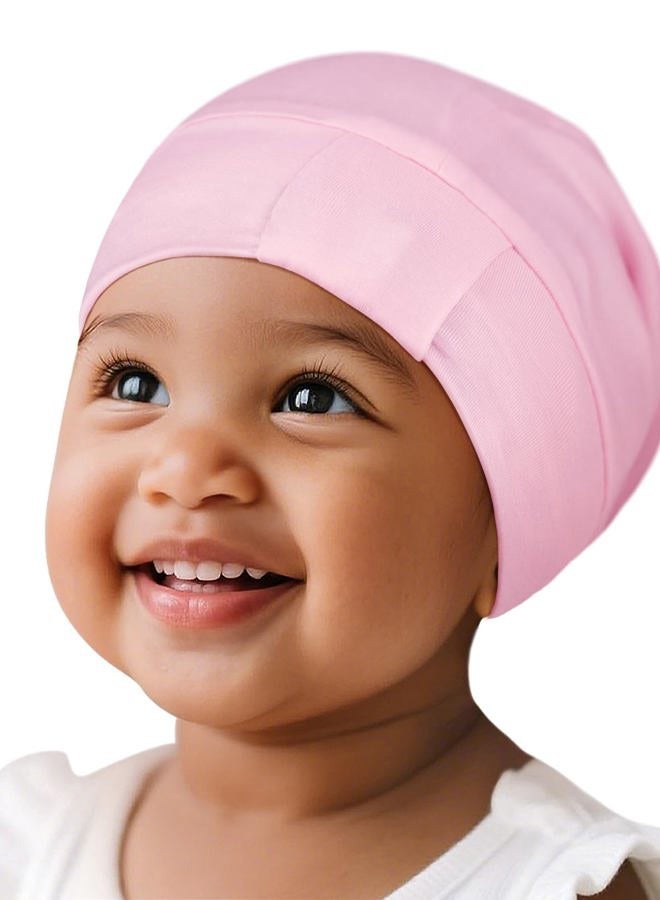 Fittia Satin Hair Bonnet for Sleeping, Silky No Frizzy for Curls Care, Adjustable Strap for Non-Slip, Dreadlocks Cap for Women&Men Pink - Image 1