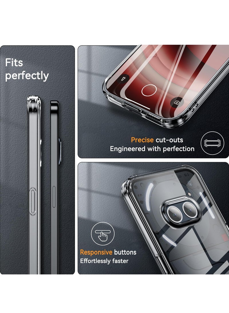 Generic - For Nothing Phone 2a Case with 1 Pack Tempered Glass Screen Protector, Anti-Yellow Clear Back Cover, Slim Fit Shockproof Mobile Phone Casing - Image 1