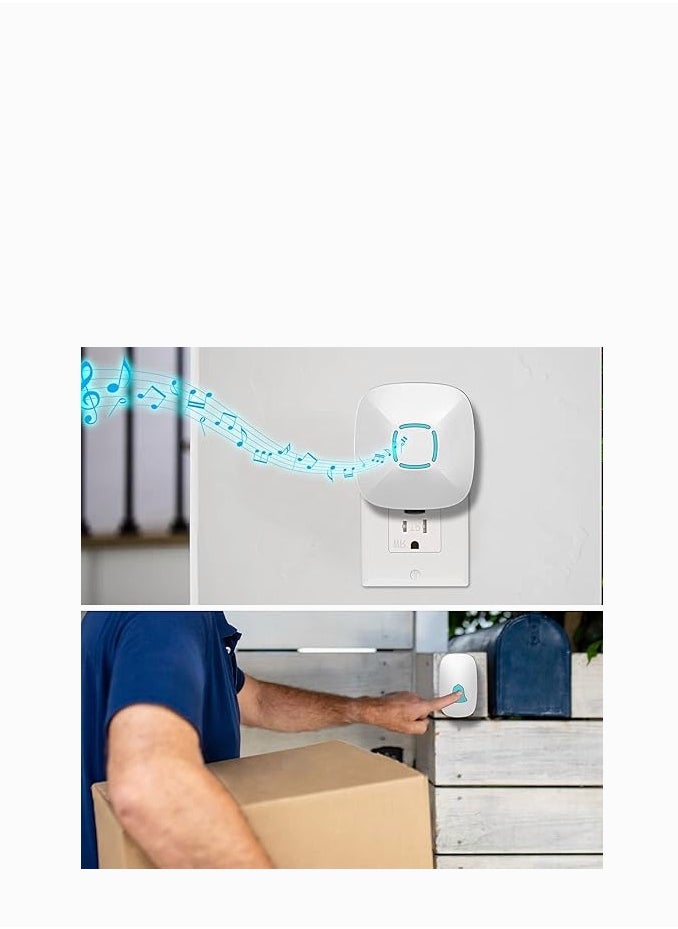YUNSYE - Wireless Doorbell, Waterproof Wireless Doorbell Kit With 36 Bells And AdjUStable Volume; With Sound And Led Home Door Bell Chime (1 Receiver And 1 Pressure Button) - Image 1