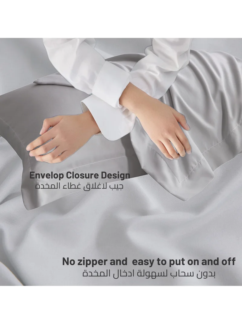 Donetella Microfiber Pillowcases 2-Pcs Soft Pillow Cover With Envelope Closure (Without Pillow Insert),Cotton Seed