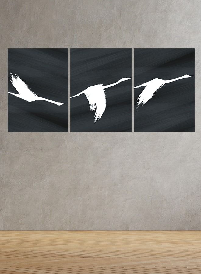 Marktna Decorative Wall Art Painting With an Animals Design, 3 Pieces, Size 120x60cm - Image 1