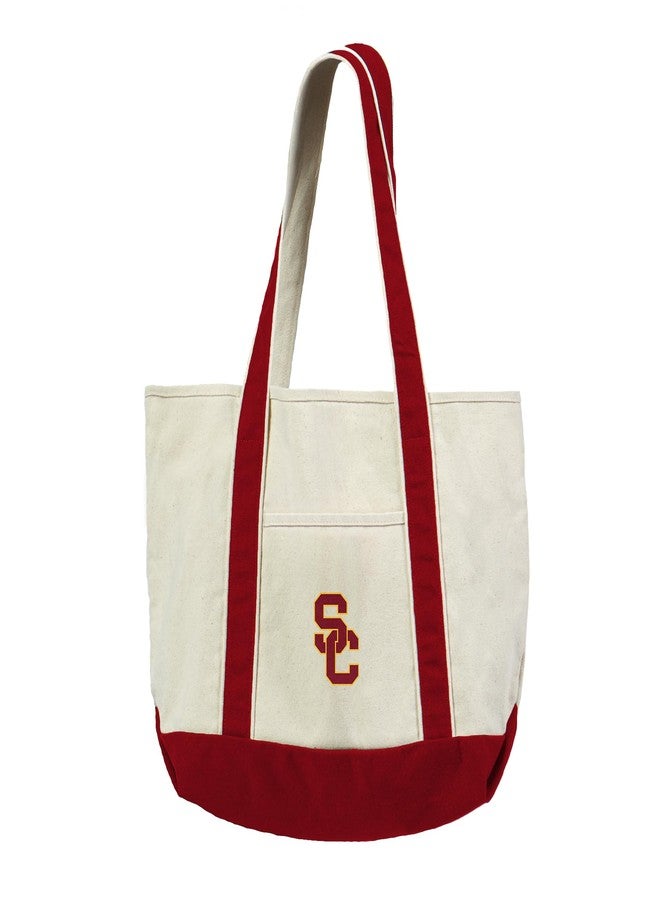 Northwest USC Trojans NCAA Canvas Tote with Colored Strap - Image 1