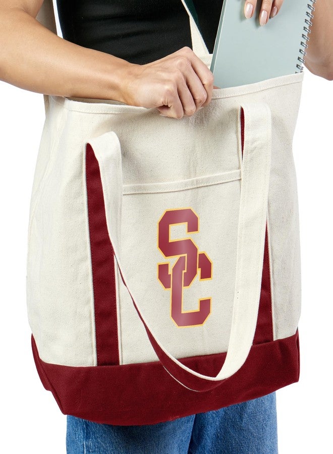 Northwest USC Trojans NCAA Canvas Tote with Colored Strap - Image 3