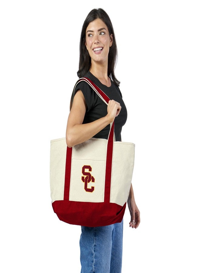 Northwest USC Trojans NCAA Canvas Tote with Colored Strap - Image 2