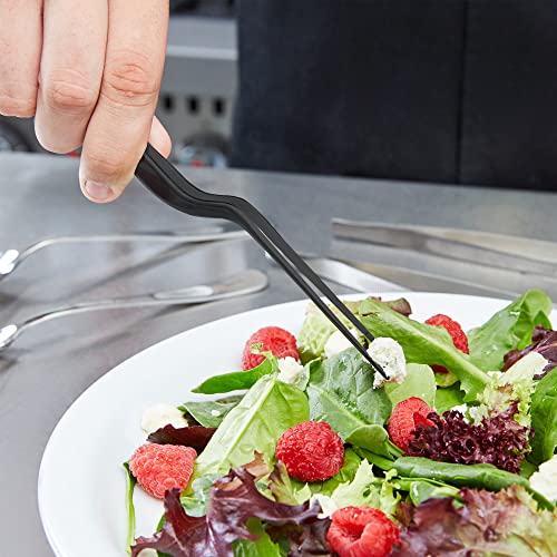 CREATIVECHEF 5 PCS Plating Tools Culinary Set Contains kitchen tweezers spatula Sauce plating spoon（Black） - Image 2