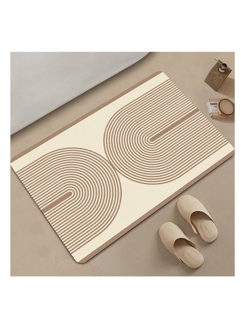 TYCOM Diatom Bath Mat Super Absorbent Bathtub Mat with Non Slip Anti Slip Bathroom Floor Mats and Quick Dry Bath Rug Thickened Soft Easier Clean Carpet 50 By 80 CM. 07.