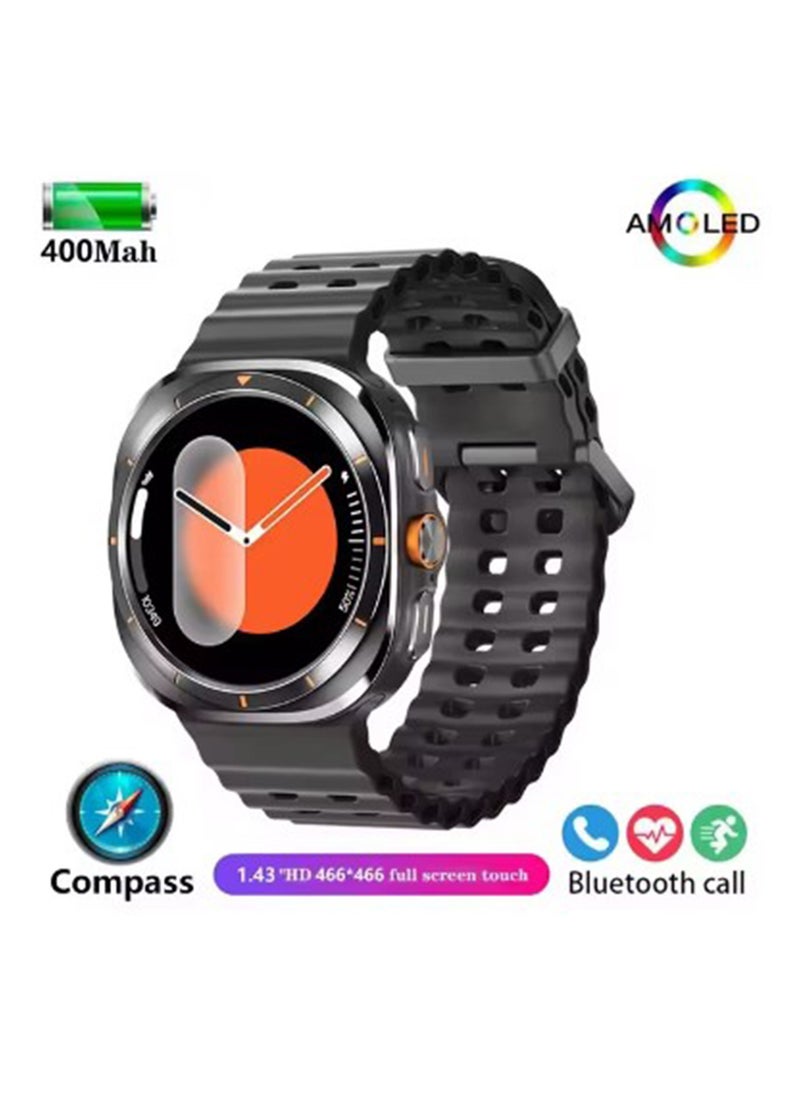 BSNL - BSNL Smartwatch Galaxy Watch 7 Ultra GPS Compass NFC Outdoor Sports Man AMOLED Bluetooth Call IP68 - Black - Image 1