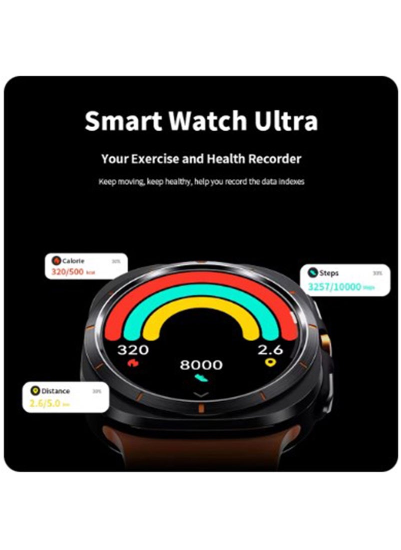 BSNL - BSNL Smartwatch Galaxy Watch 7 Ultra GPS Compass NFC Outdoor Sports Man AMOLED Bluetooth Call IP68 - Black - Image 1