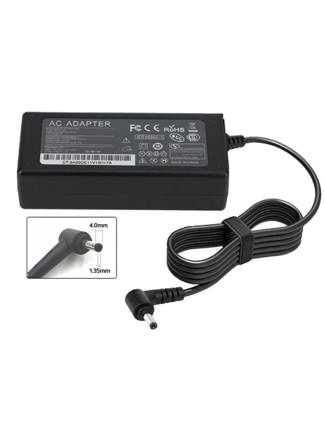 Lap-Tech High-Quality Asus 19V 2.37A 45W Compatible Replacement Laptop Adapter – 4.0×1.35mm Tip – Works with Asus VivoBook X540, X512, X510, and Part 90-XB34N0PW00000Y - Image 1