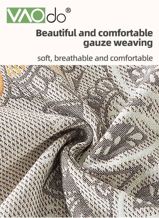 VAOdo 2PCS Pillowcase Simple Atmospheric Pattern Breathable Envelope Pillowcase Set 100% Cotton Pillow Covers Envelope Closure 50*75CM  - Image 5