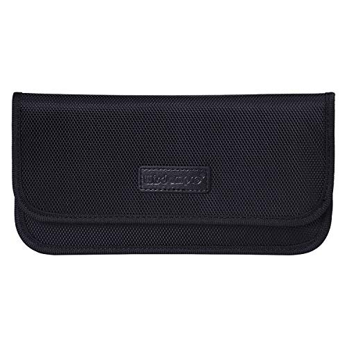 Wisdompro Faraday Bag, RFID Signal Blocking Bag Shielding Cage Pouch Wallet Case for Cell Phone Privacy Protection and Car Key FOB, Anti-Tracking, Anti-Spying Case Blocker - Black - Image 1