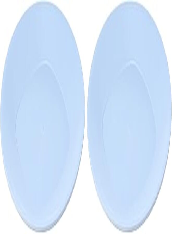 Bager BG-405 Clover Round Plate for Serving Food Set Of 2 Pieces 24cm - Blue