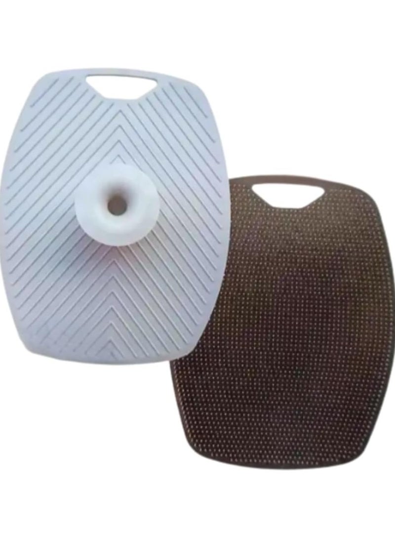 Silicone Body Scrubber Brush, Handheld Shower Scrubber with Storage Hook, Soft Silicone Exfoliating and Massaging Brush for All Skin Types, Gentle and Deep Cleansing Bath Brush (Black) - Image 1