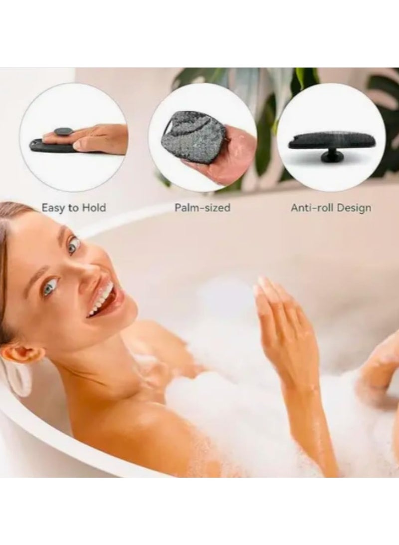 Silicone Body Scrubber Brush, Handheld Shower Scrubber with Storage Hook, Soft Silicone Exfoliating and Massaging Brush for All Skin Types, Gentle and Deep Cleansing Bath Brush (Black) - Image 3