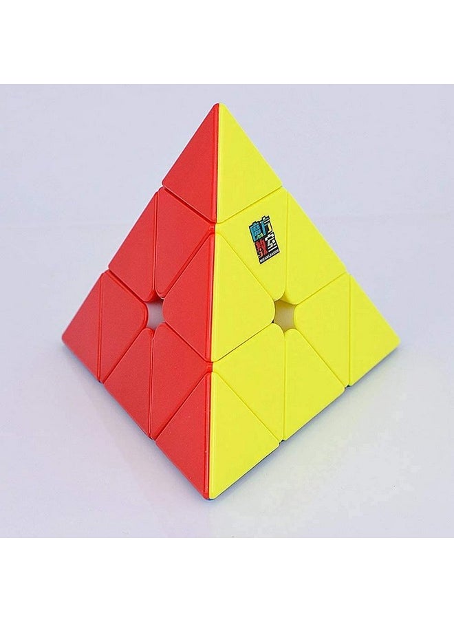 Mayatra's MoYu MeiLong Pyraminx Triangle High Speed Stickerless Magic Pyramid Puzzle Cube Toy,Multicolorfor 14 Years and Up