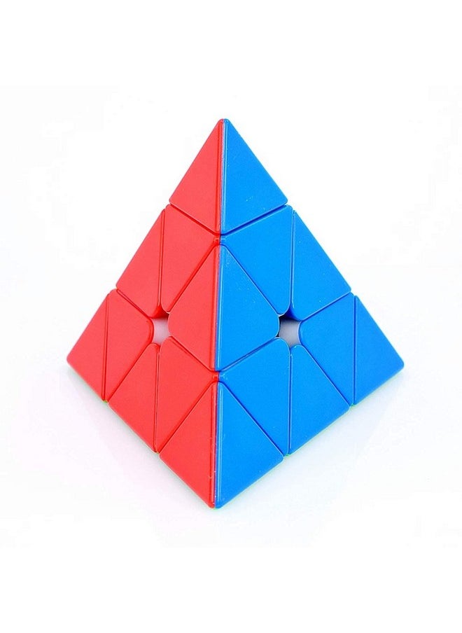 Mayatra's MoYu MeiLong Pyraminx Triangle High Speed Stickerless Magic Pyramid Puzzle Cube Toy,Multicolorfor 14 Years and Up