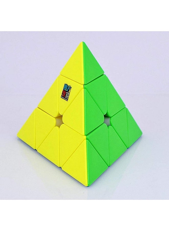 Mayatra's MoYu MeiLong Pyraminx Triangle High Speed Stickerless Magic Pyramid Puzzle Cube Toy,Multicolorfor 14 Years and Up