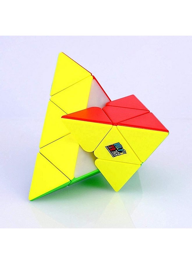 Mayatra's MoYu MeiLong Pyraminx Triangle High Speed Stickerless Magic Pyramid Puzzle Cube Toy,Multicolorfor 14 Years and Up